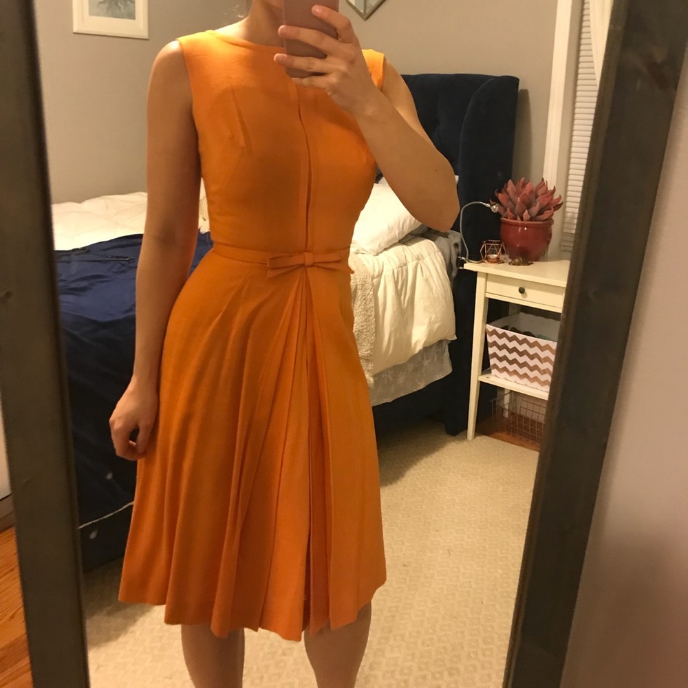 1950s Helen Witing Orange vintage dress